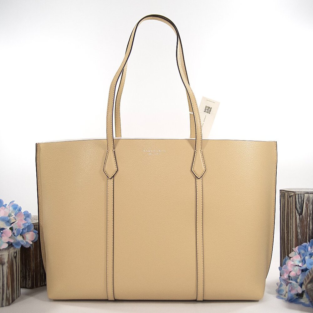 Tory Burch Perry Praline Triple Compartment Tote Bag NWT